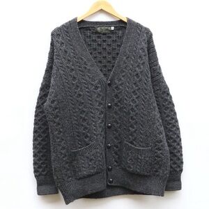 Vintage Callan - Men's XL Made in Ireland 100% Wool Chunky Cardigan Sweater